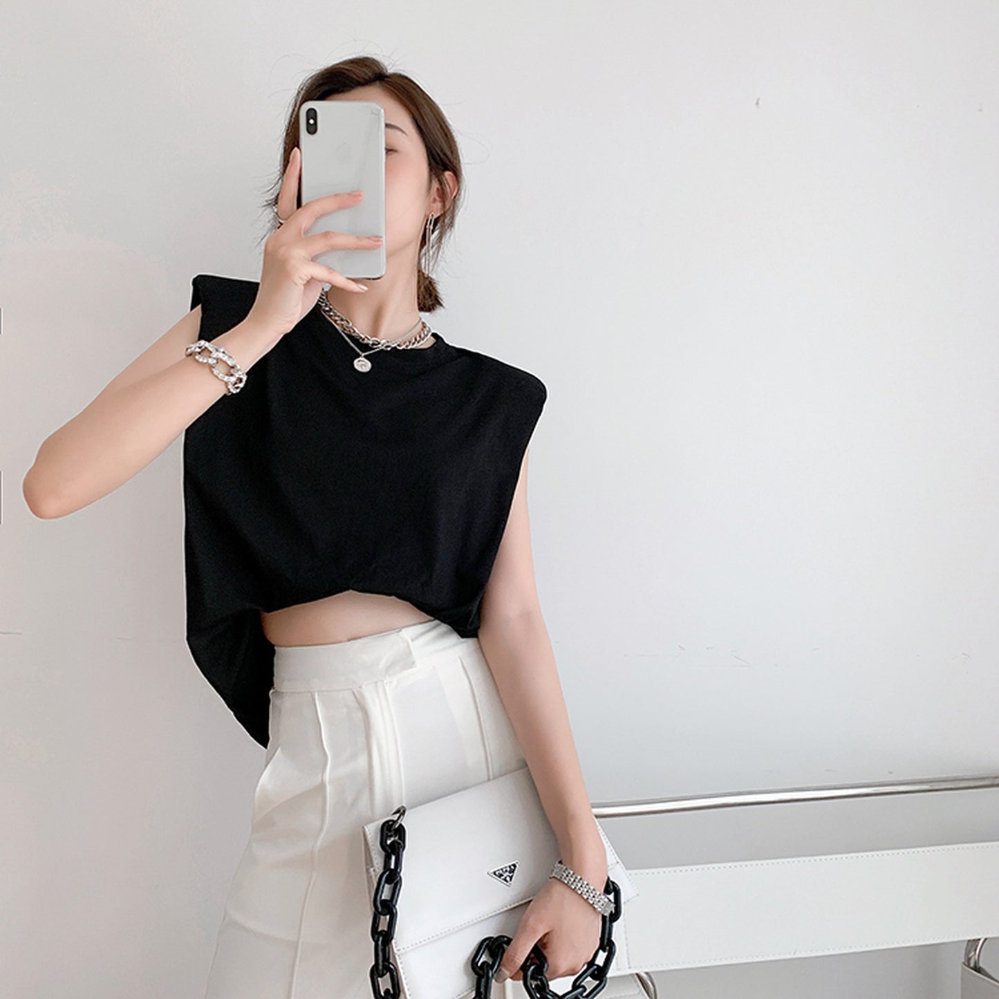 Shoulder pad T shirt 5711