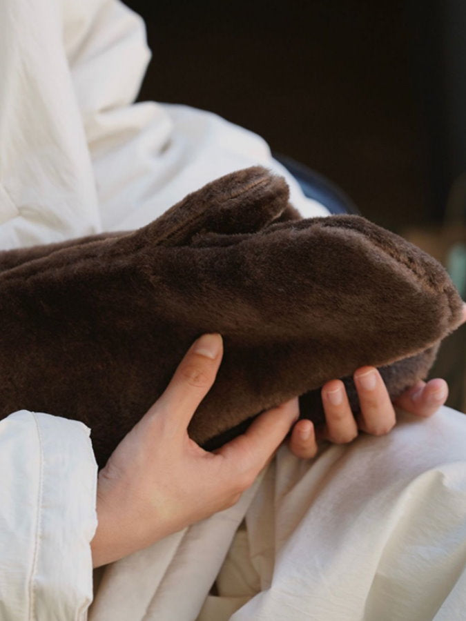 Faux Fur 2WAY Mitten Gloves HL4228