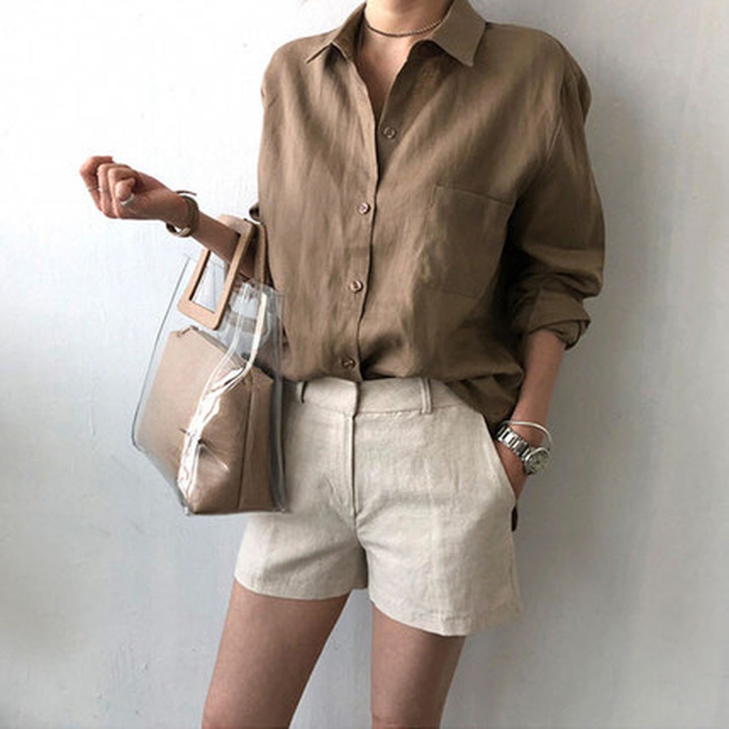 Natural color shirt 5717
