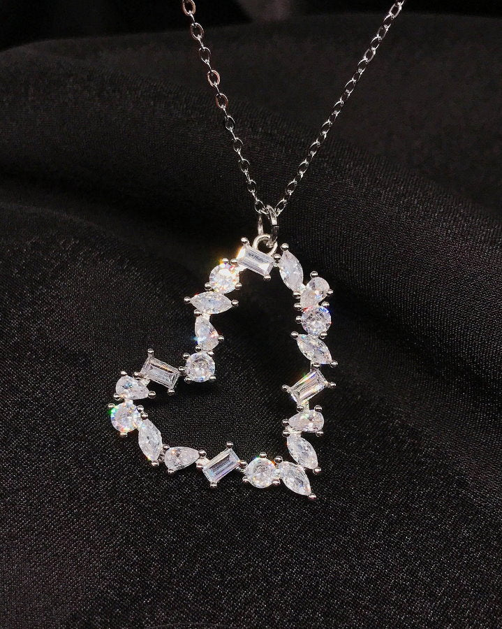 Zircon Heart Earrings Pendant Head HL9777
