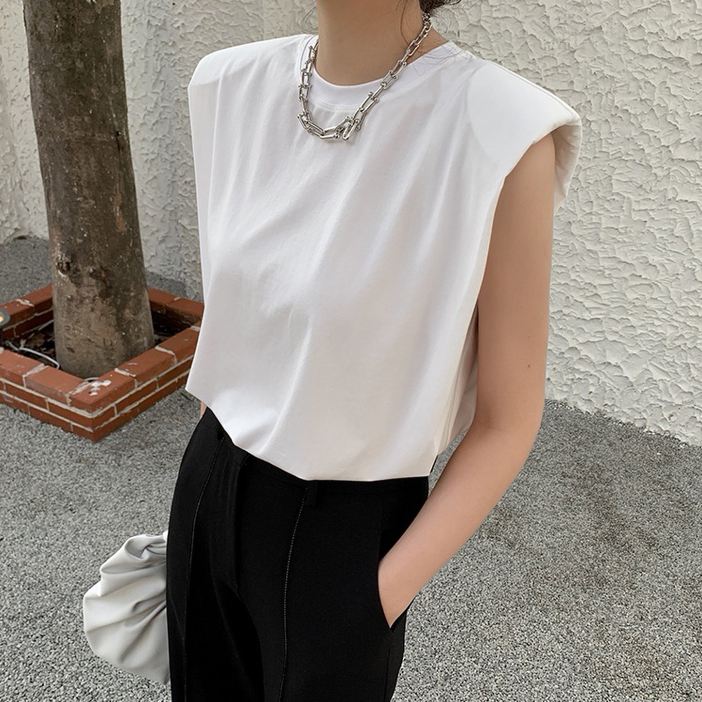 Shoulder pad T shirt 5711