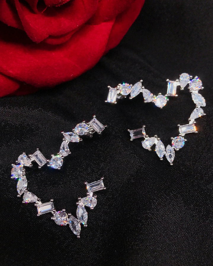 Zircon Heart Earrings Pendant Head HL9777