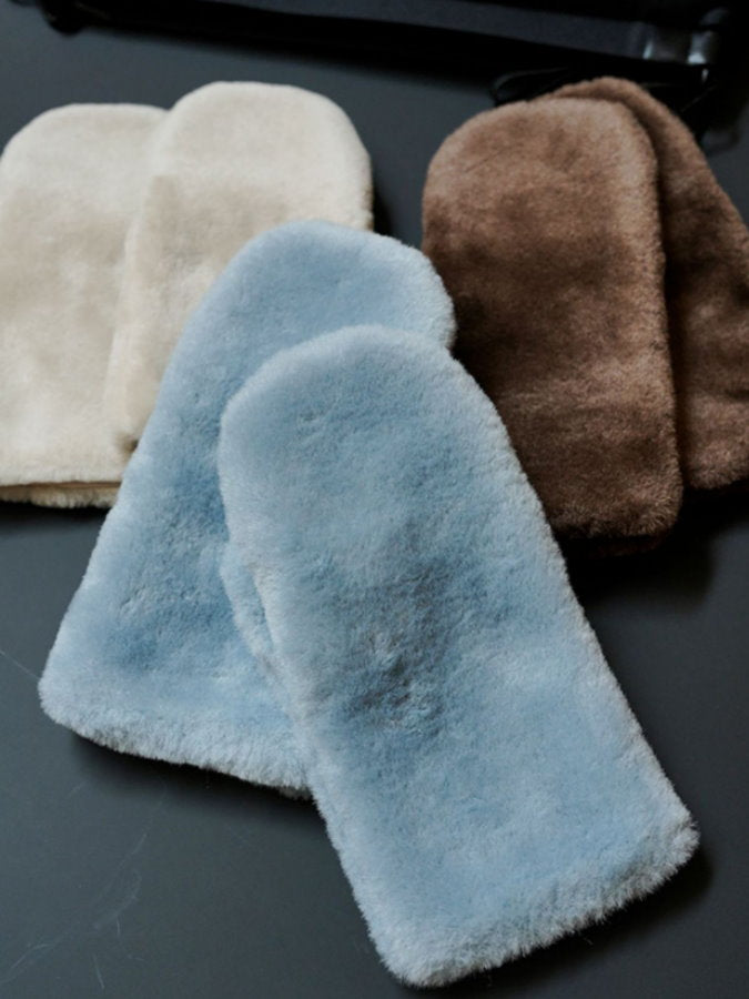 Faux Fur 2WAY Mitten Gloves HL4228