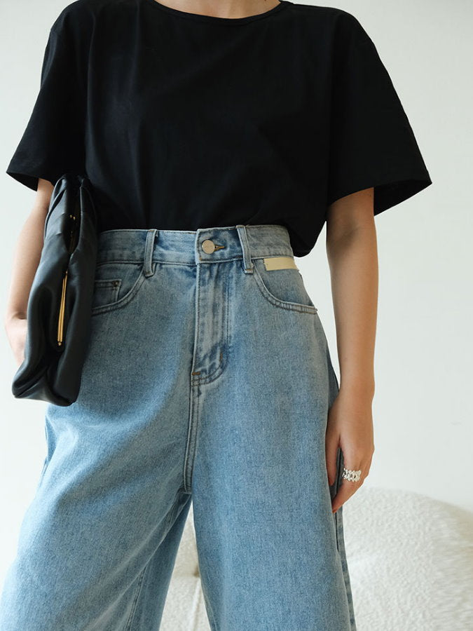 背面深V領鏈T卹 HL3727