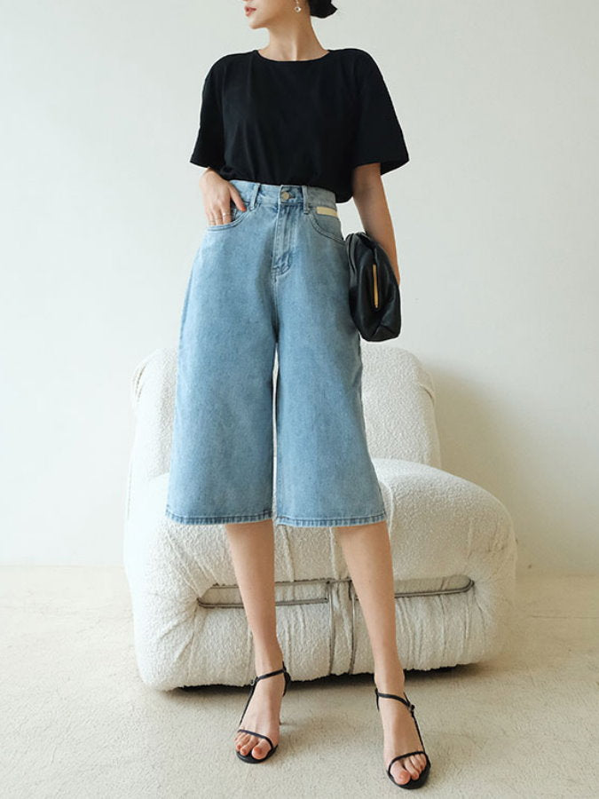 背面深V領鏈T卹 HL3727