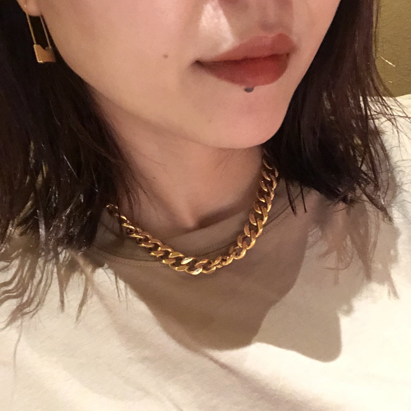Gold chain necklace 5738