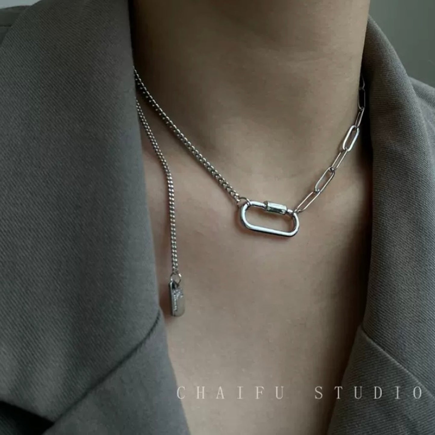 Clip chain necklace_8837