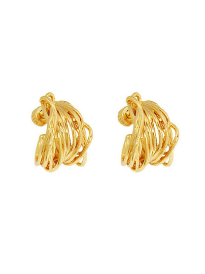 Multiplex Gold Hoop Earrings HL4305