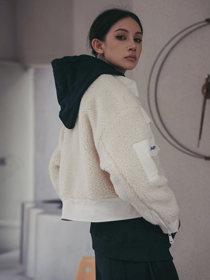 生態羊羔毛拉鍊蟒蛇夾克 HL3971