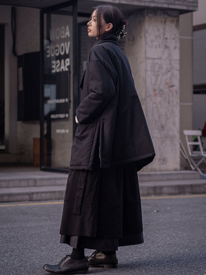 無領對接大衣 HL4209