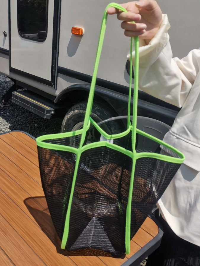 滾邊網布手提包 HL3567