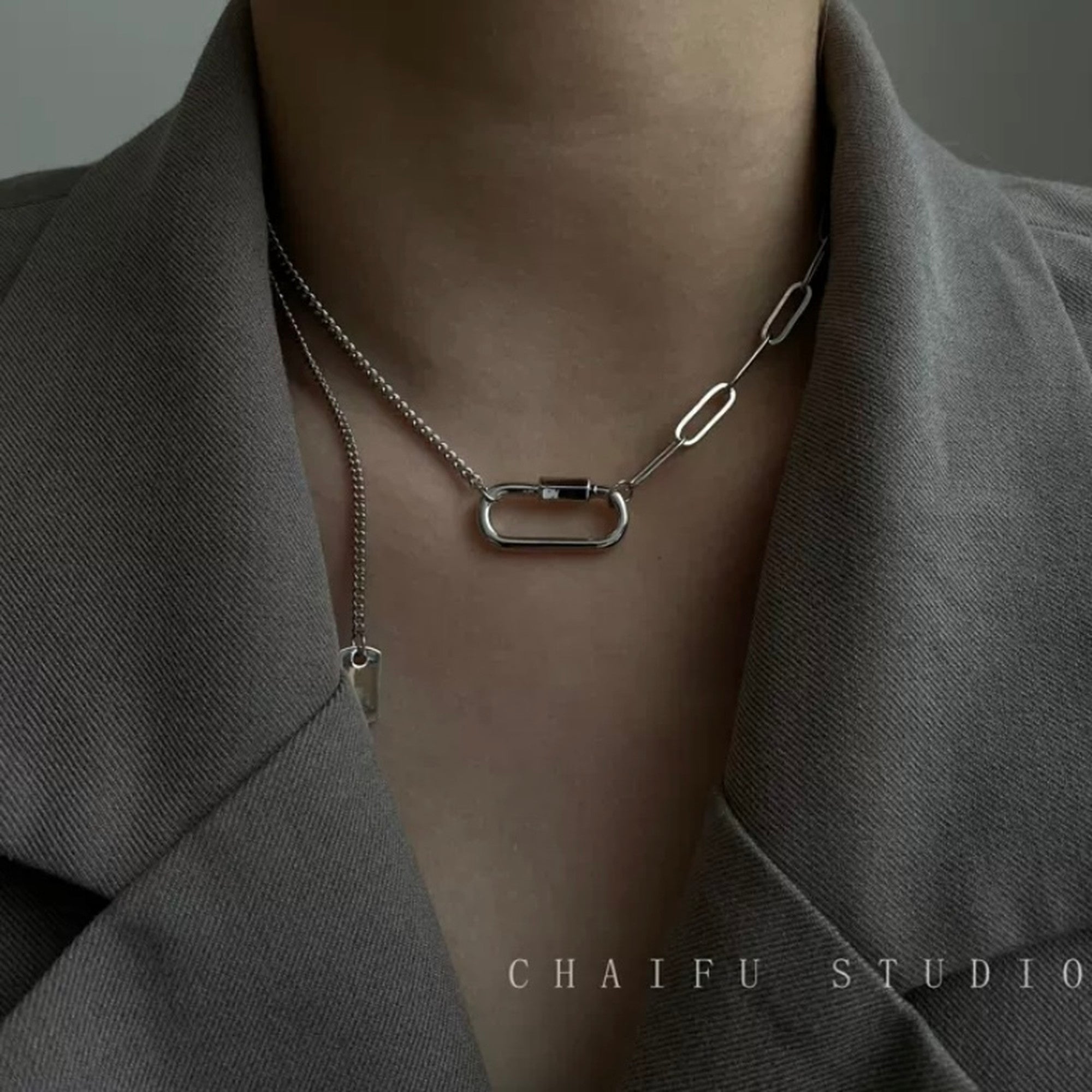 clip chain necklace 8837