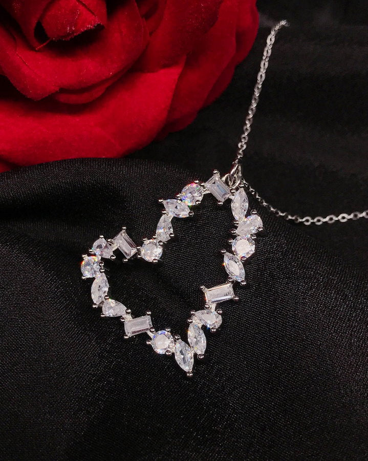 Zircon Heart Earrings Pendant Head HL9777