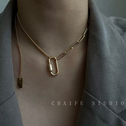 Clip chain necklace_8837