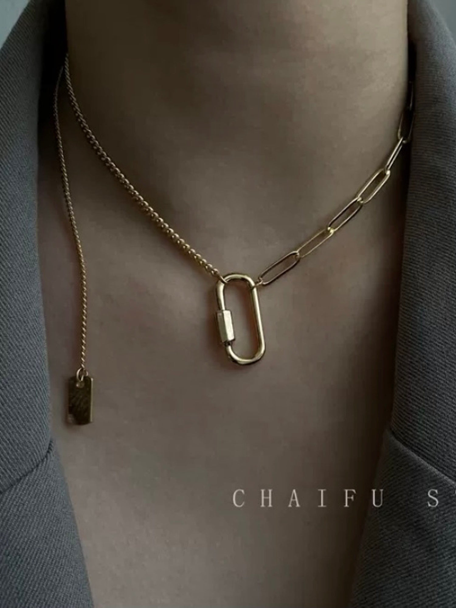 clip chain necklace 8837