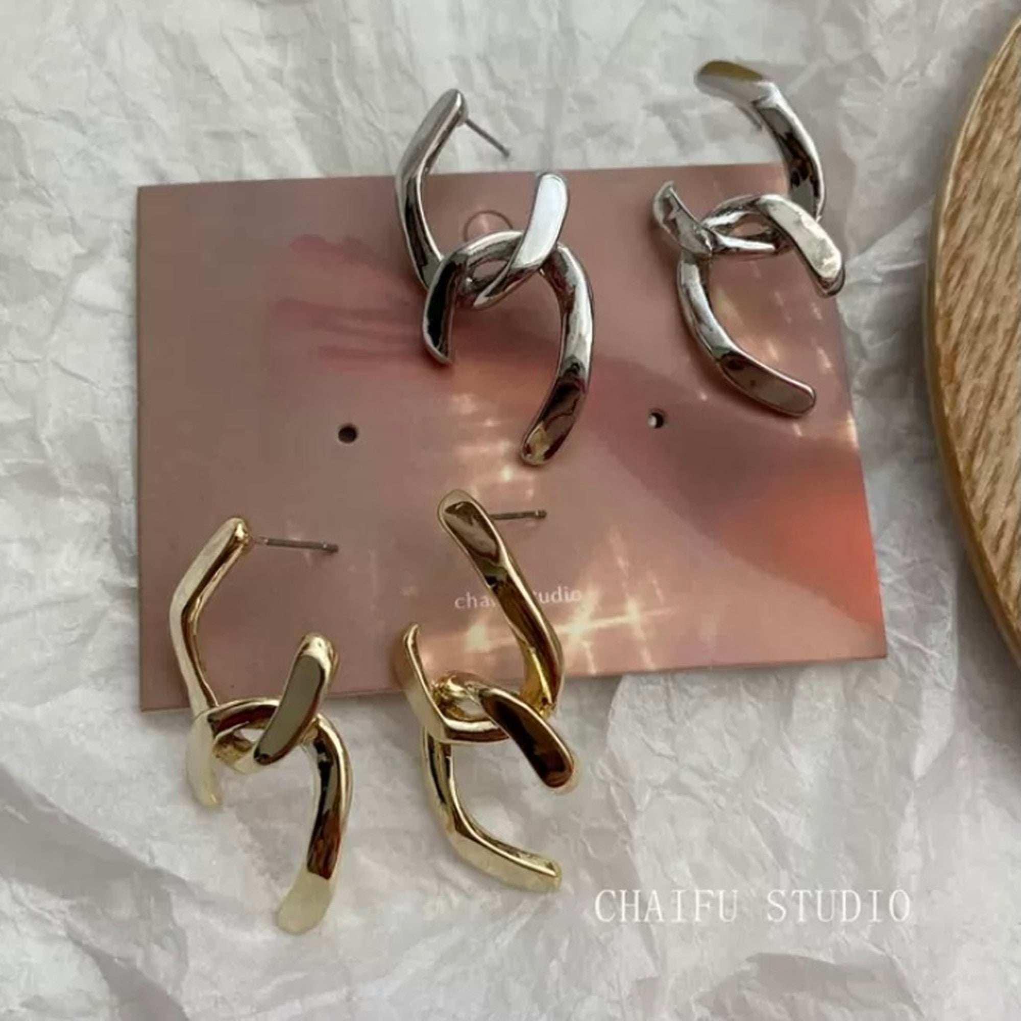 cross chain earrings 8836