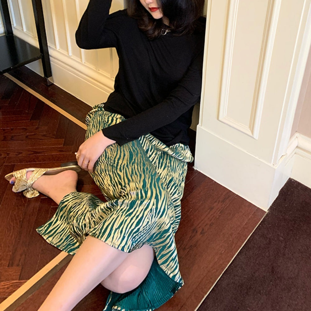 Retro pleated skirt 8871