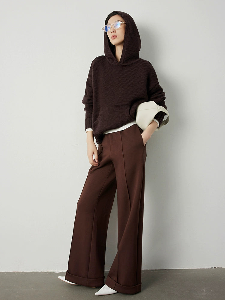 Double-strand yarn hooded sweater_BDHL5291