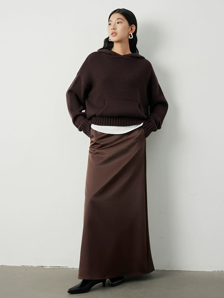 Double-strand yarn hooded sweater_BDHL5291