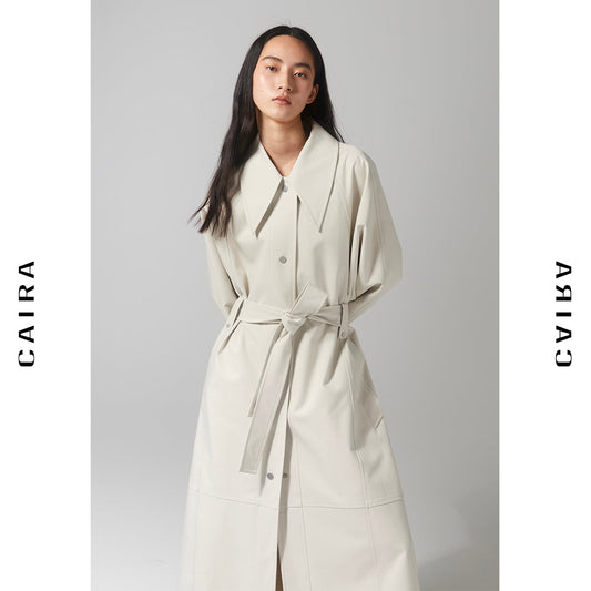 Classic white trench coat_N80744 - HELROUS