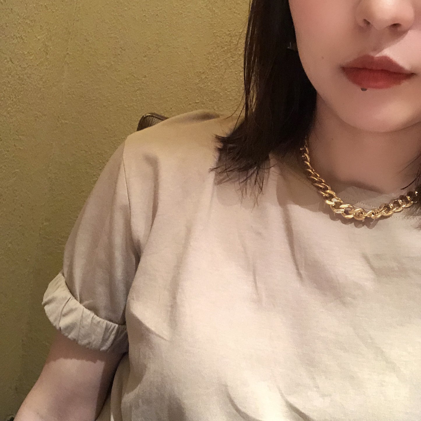 Gold chain necklace 5738