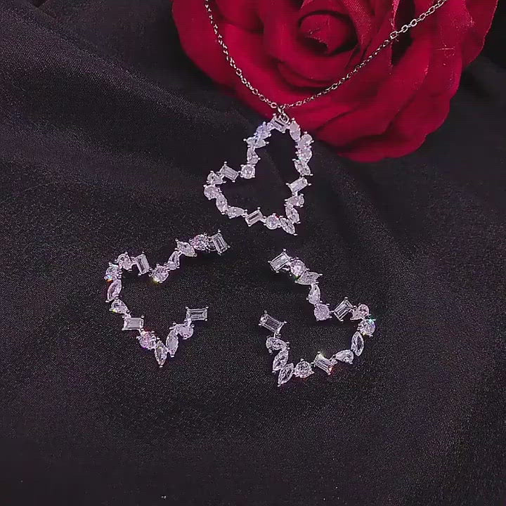 Zircon Heart Earrings Pendant Head HL9777