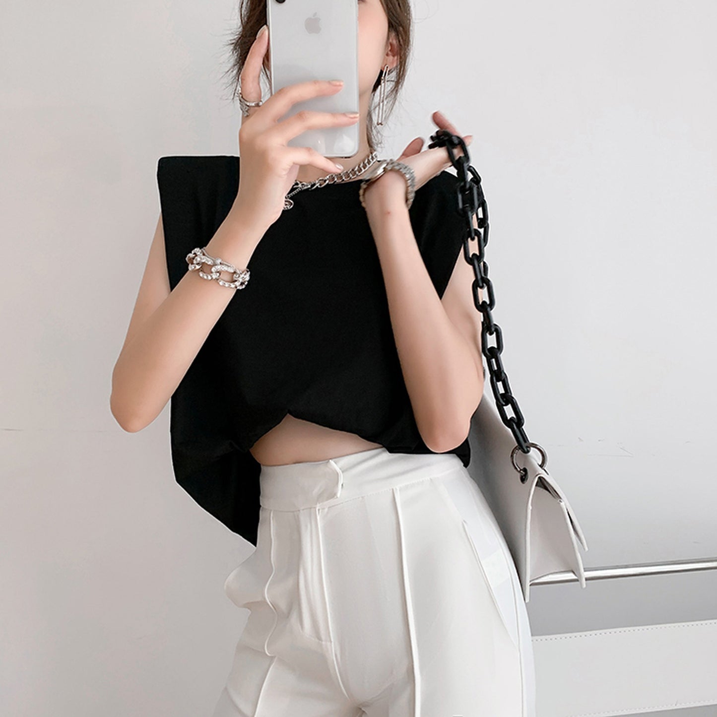 Shoulder pad T shirt 5711