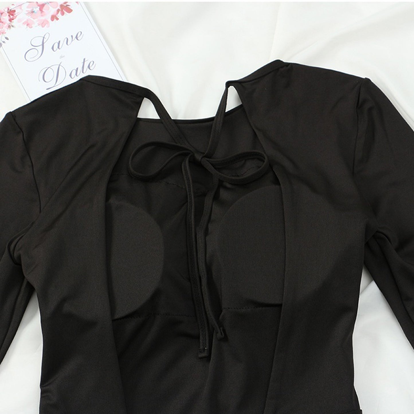 Open Back Long Sleeve Swimwear 5642