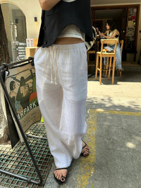 Linen Cotton Loose Easy Pants_BDHL4770