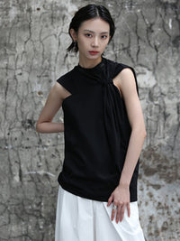 Tuck Bundle Sleeveless Shirt_BDHL4594