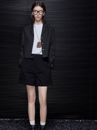 Notched lapel short jacket_BDHL4705