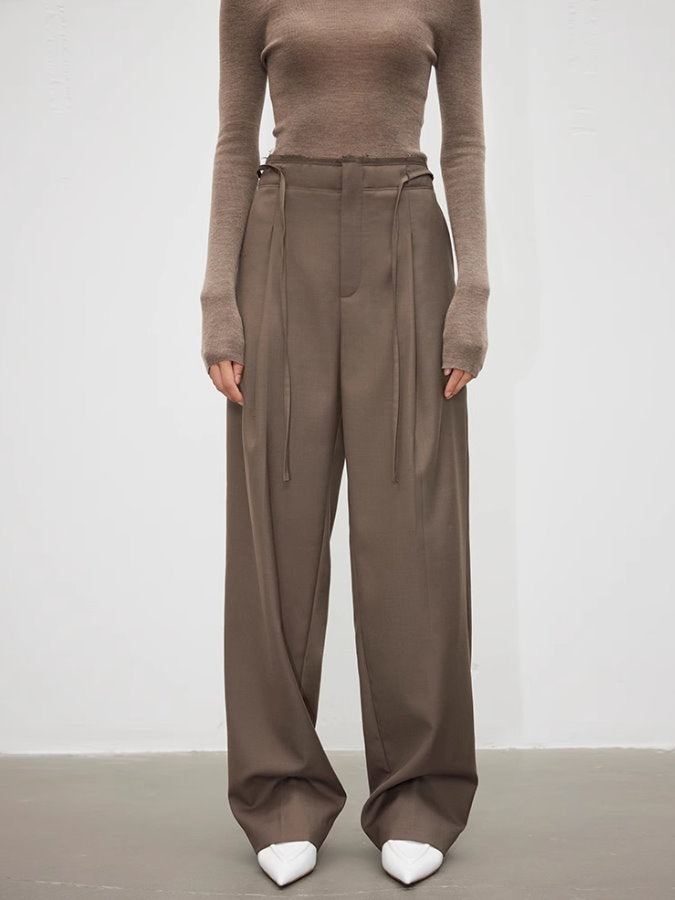 Cutaway Waist Wide Leg Pants_BDHL4907