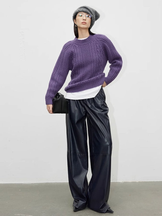 Cable knit sweater_BDHL5105