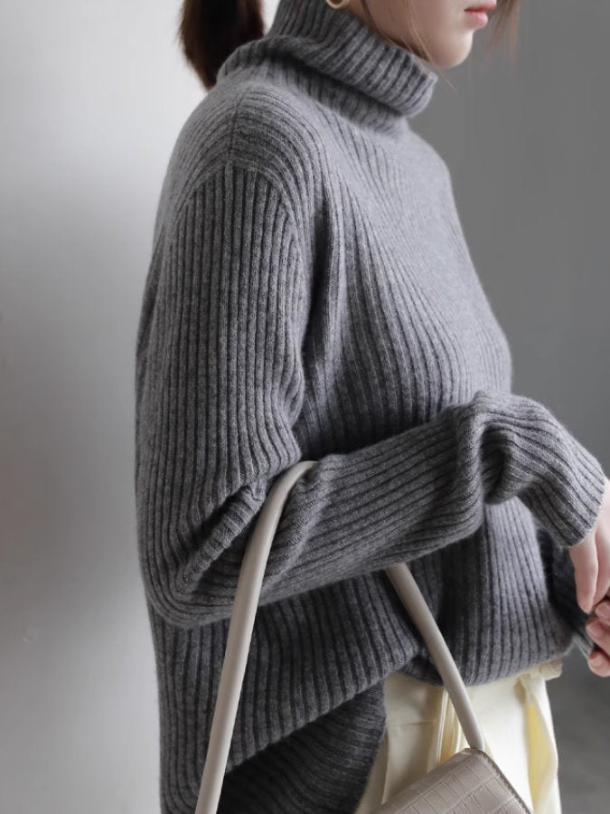 Turtleneck pullover knit_BDHL4986