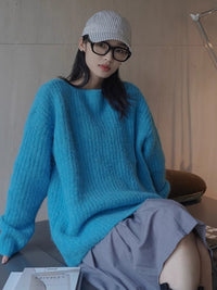 Mohair rib knit sweater_BDHL4993