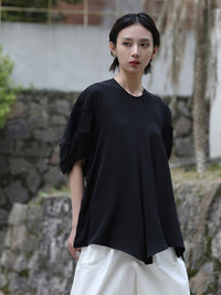 Lantern Sleeve Loose T-Shirt_BDHL4590