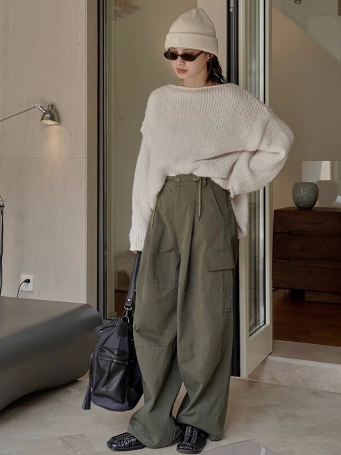 High-waisted cargo pants_BDHL4989