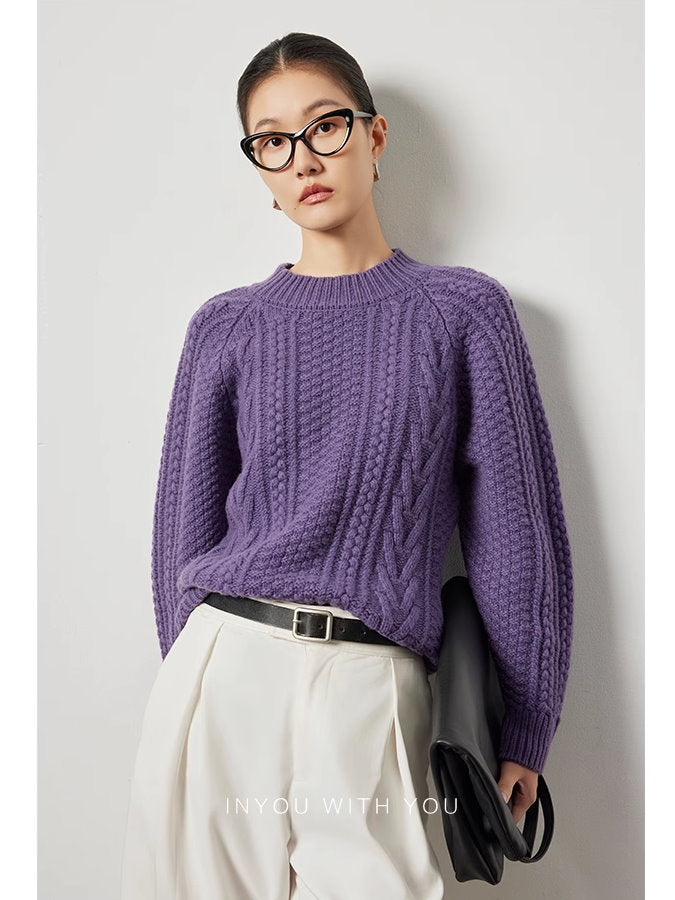 Cable knit sweater_BDHL5105