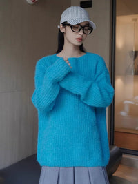 Mohair rib knit sweater_BDHL4993