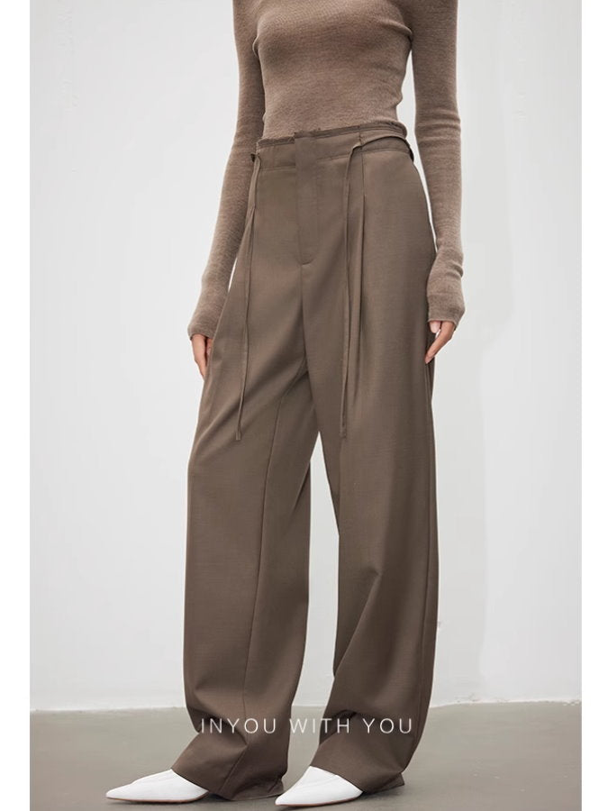 Cutaway Waist Wide Leg Pants_BDHL4907