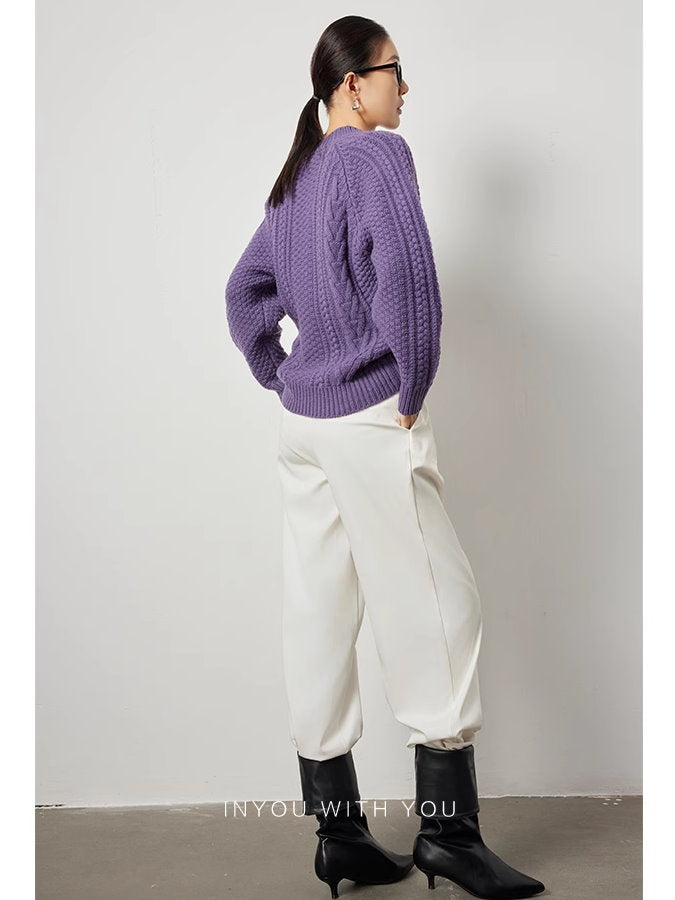 Cable knit sweater_BDHL5105