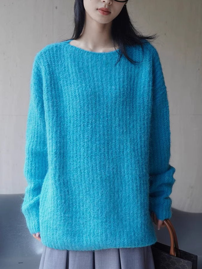 Mohair rib knit sweater_BDHL4993