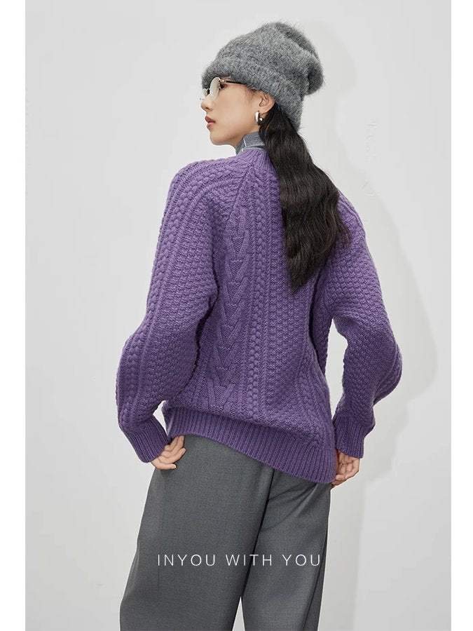 Cable knit sweater_BDHL5105