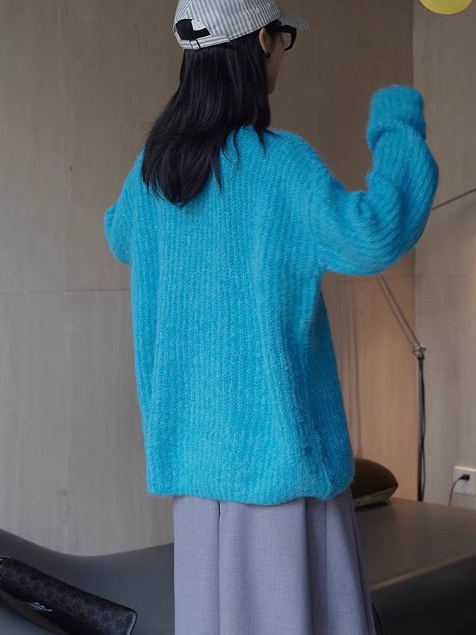 Mohair rib knit sweater_BDHL4993