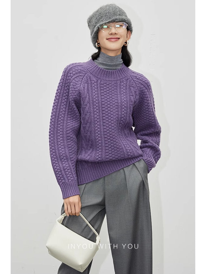 Cable knit sweater_BDHL5105