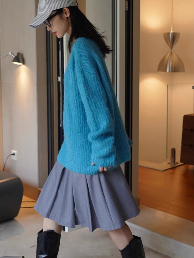 Mohair rib knit sweater_BDHL4993