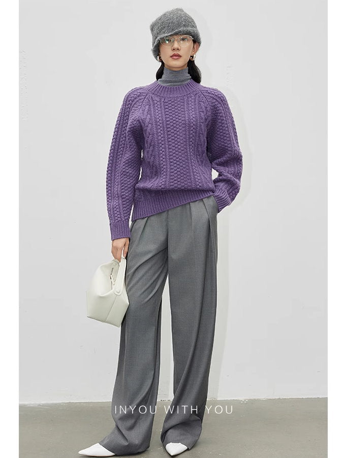 Cable knit sweater_BDHL5105