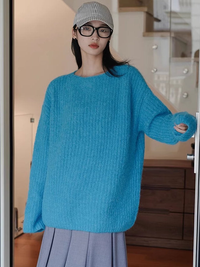 Mohair rib knit sweater_BDHL4993