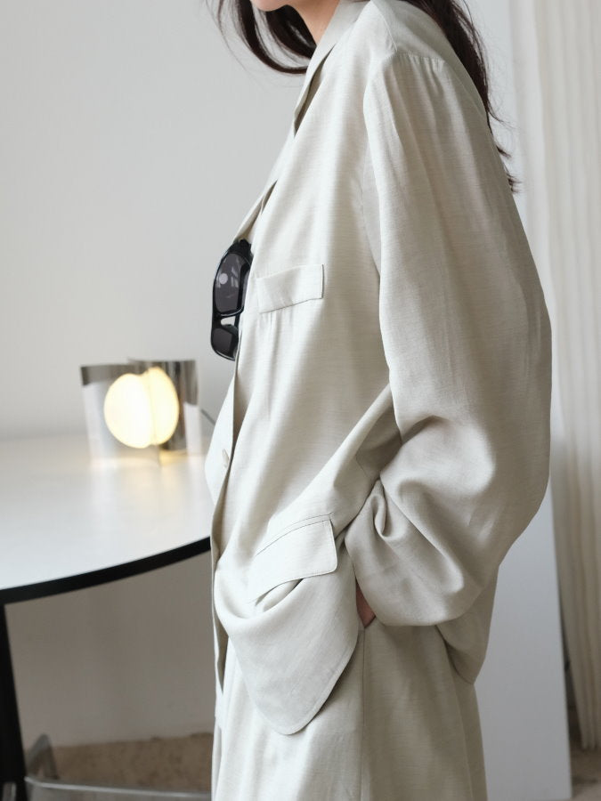 Tailored Jacket A-Line Skirt Set-Up_BDHL4555