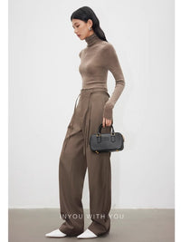 Cutaway Waist Wide Leg Pants_BDHL4907